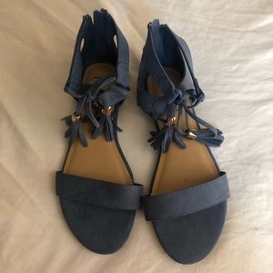 Blue sandals